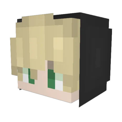 TenJung Minecraft avatar head, 3D render