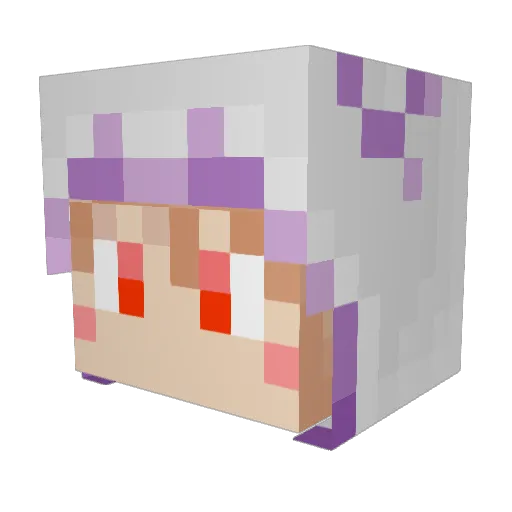 TenTo_elem Minecraft avatar head, 3D render