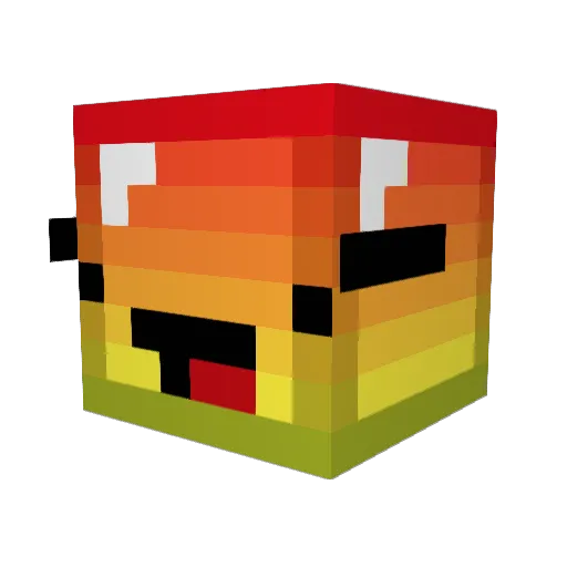 TenXRaid Minecraft avatar head, 3D render