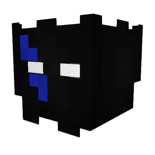 TenZlatej Minecraft avatar head, 3D render