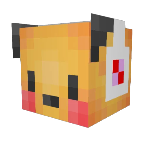 Ten__BOB Minecraft avatar head, 3D render