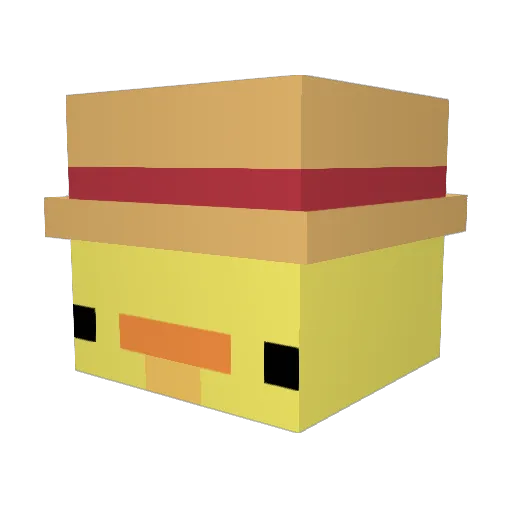 Ten_fun Minecraft avatar head, 3D render
