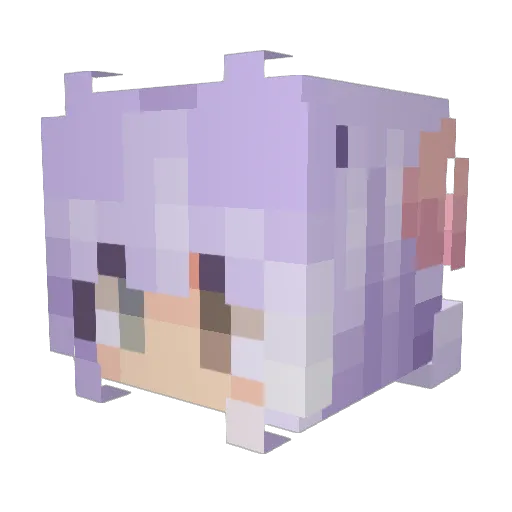 Ten_ko_shibuki Minecraft avatar head, 3D render