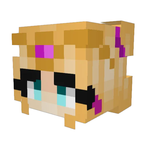 Tenanye Minecraft avatar head, 3D render