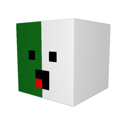 TenchiOne Minecraft avatar head, 3D render