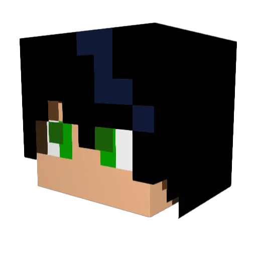 Tenchra Minecraft avatar head, 3D render