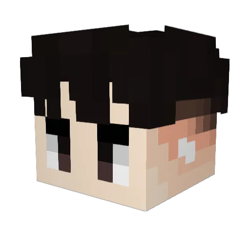 Tencito Minecraft avatar head, 3D render