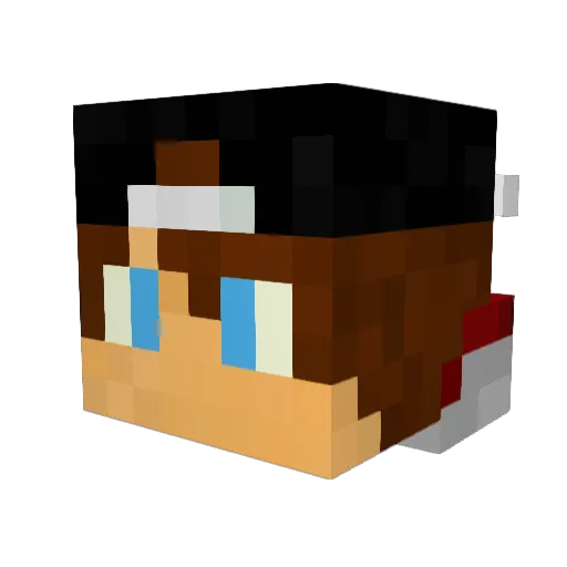 TendashMC Minecraft avatar head, 3D render