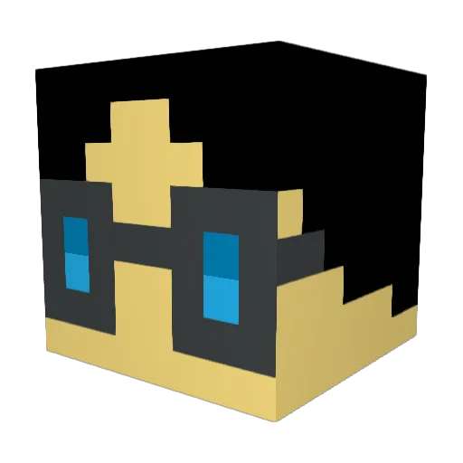 Tender1009 Minecraft avatar head, 3D render