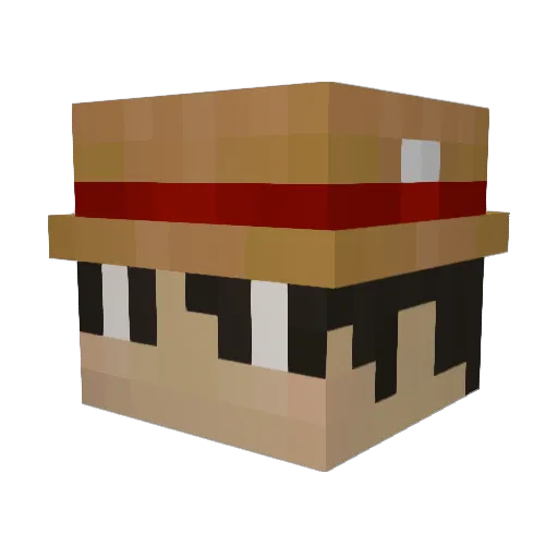 Tenders99 Minecraft avatar head, 3D render