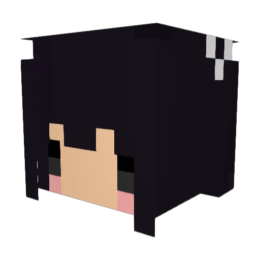 Tendi Minecraft avatar head, 3D render