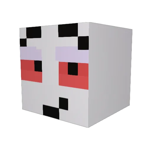 Tendinite Minecraft avatar head, 3D render