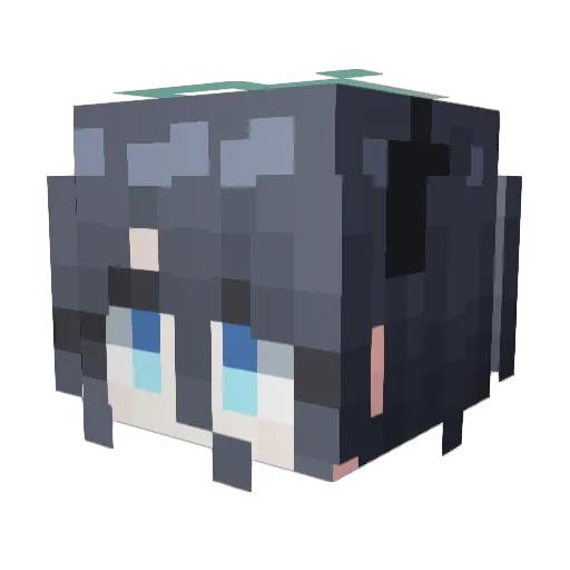 TendoArisu Minecraft avatar head, 3D render