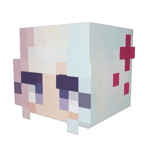 Tendscha Minecraft avatar head, 3D render