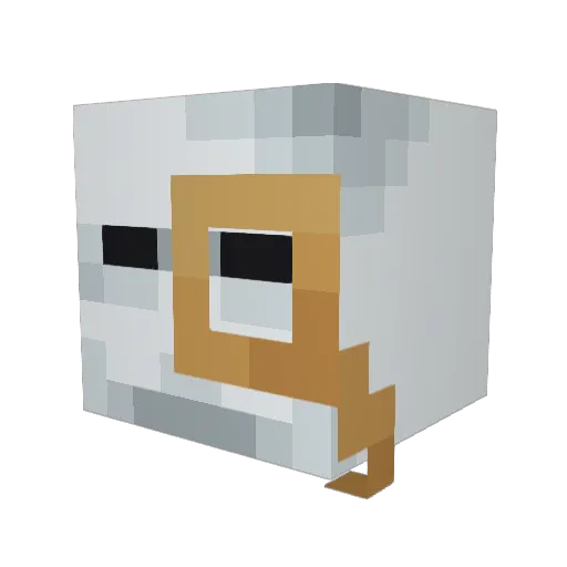 Teneber1 Minecraft avatar head, 3D render