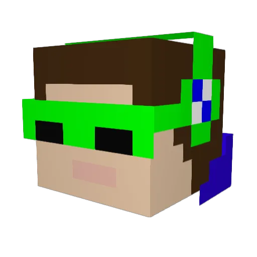 TenebrisEgo Minecraft avatar head, 3D render