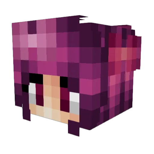 Tenecia Minecraft avatar head, 3D render