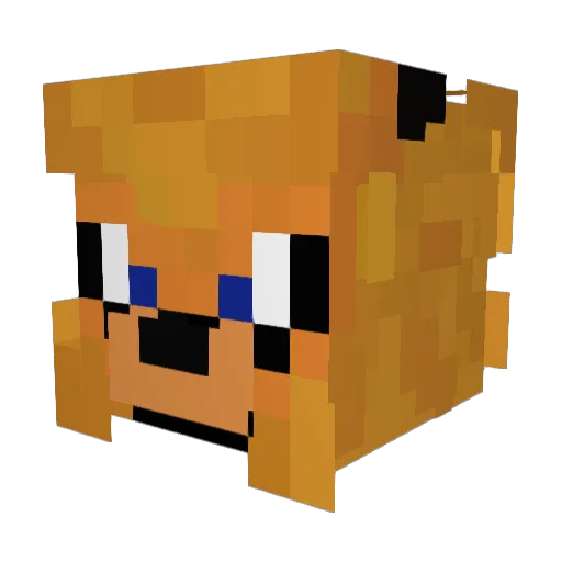 Teneoru Minecraft avatar head, 3D render