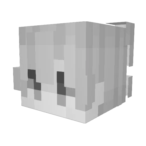 Teney Minecraft avatar head, 3D render