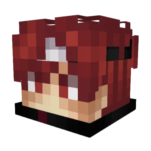 TengX Minecraft avatar head, 3D render