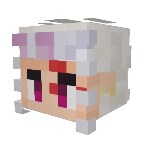 TengenAbi Minecraft avatar head, 3D render