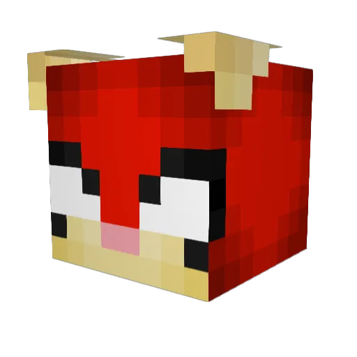 Tengo101 Minecraft avatar head, 3D render