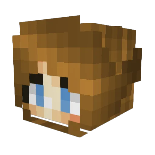 Tenikka Minecraft avatar head, 3D render