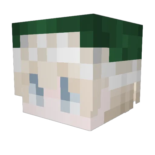 TenisStolowy Minecraft avatar head, 3D render