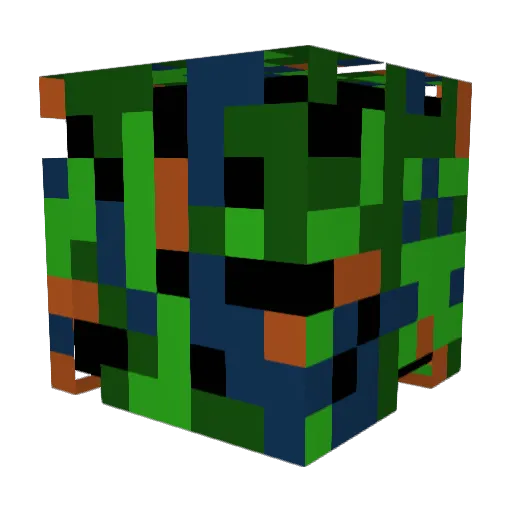 Tenise Minecraft avatar head, 3D render