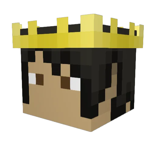 Tenjaille Minecraft avatar head, 3D render