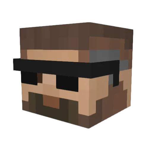TenjinMike Minecraft avatar head, 3D render