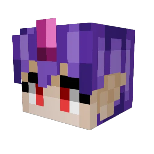 TenkajinChiyari Minecraft avatar head, 3D render