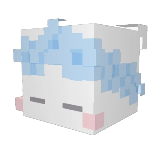 Tenkb Minecraft avatar head, 3D render
