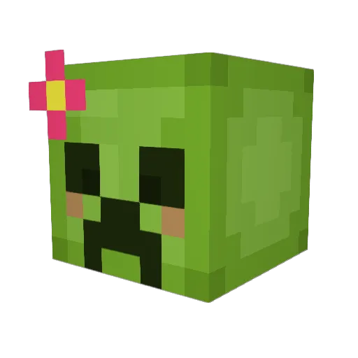 Tenke Minecraft avatar head, 3D render