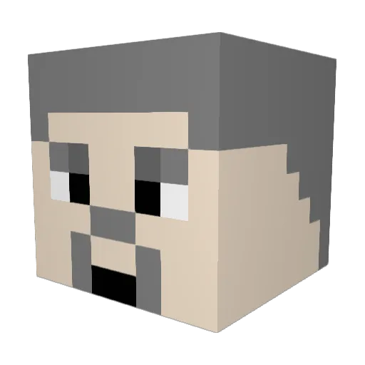 Tenkeper Minecraft avatar head, 3D render