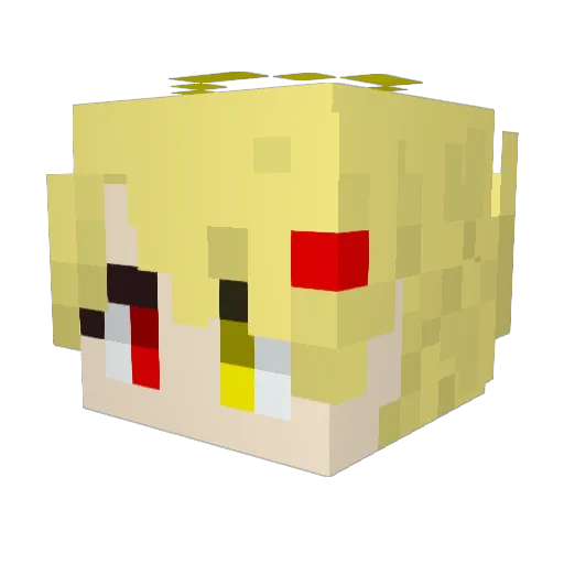 Tenma9520 Minecraft avatar head, 3D render