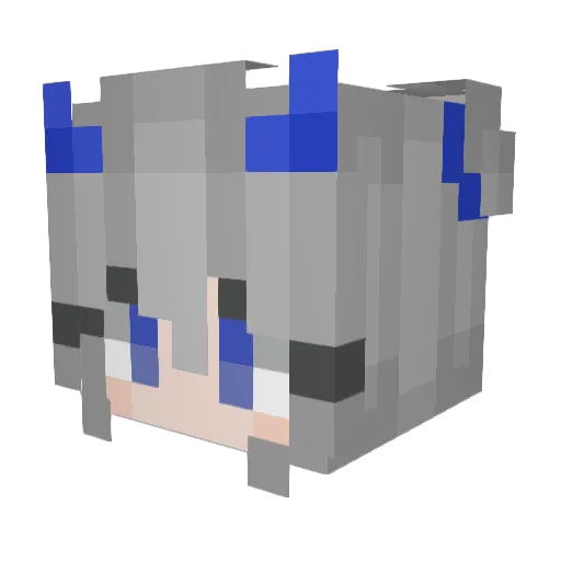 TennDevil Minecraft avatar head, 3D render