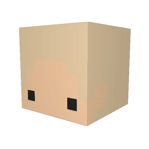 TennToes Minecraft avatar head, 3D render