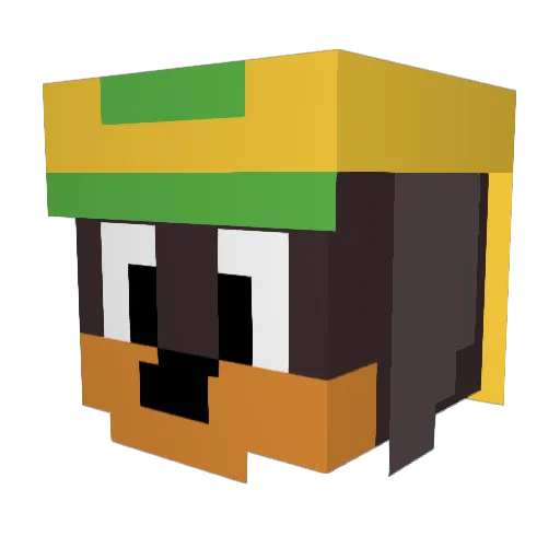 TennesseeFan187 Minecraft avatar head, 3D render
