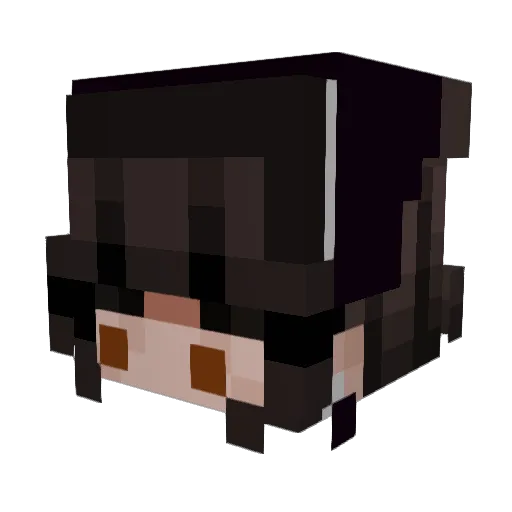 TenniDayo Minecraft avatar head, 3D render