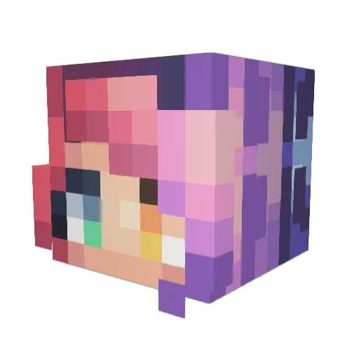 TennisSplash Minecraft avatar head, 3D render