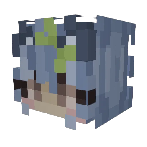 TennisWaifu Minecraft avatar head, 3D render