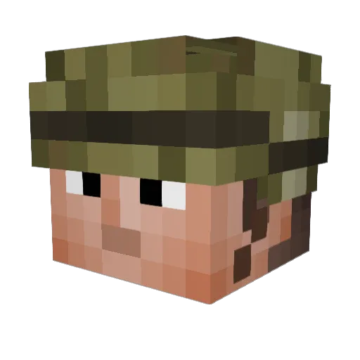 Tennuso Minecraft avatar head, 3D render