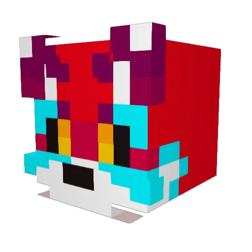 Teno_B Minecraft avatar head, 3D render
