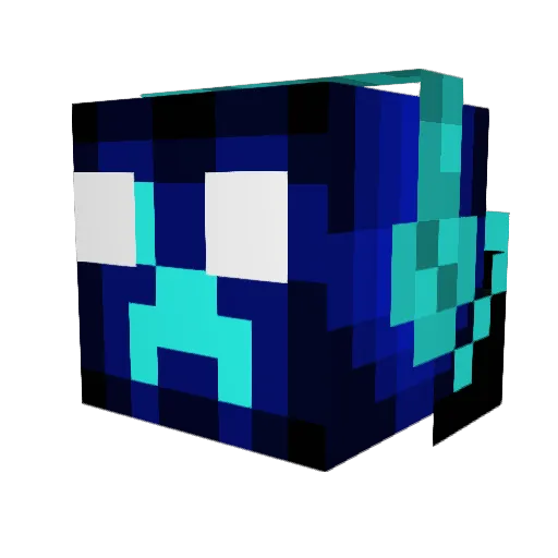 Tenobius Minecraft avatar head, 3D render