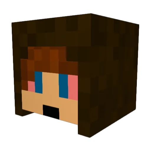 Tenousivy Minecraft avatar head, 3D render