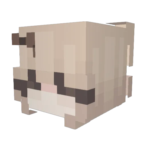 Tenque_ Minecraft avatar head, 3D render
