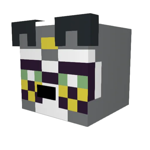 Tenr3c Minecraft avatar head, 3D render