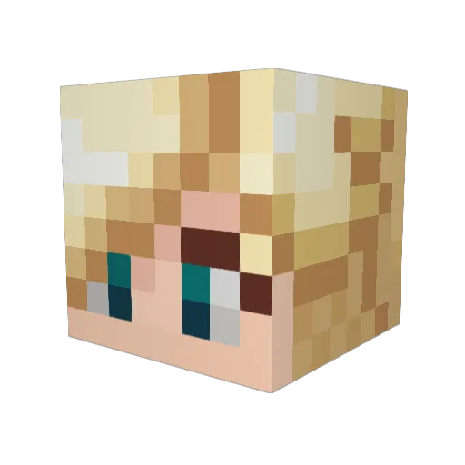 TensanT Minecraft avatar head, 3D render