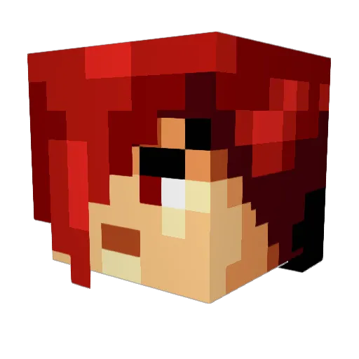 Tensei5 Minecraft avatar head, 3D render